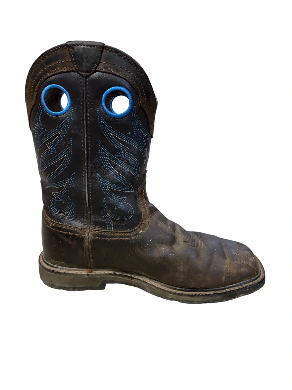 Ariat Groundwork Waterproof Steel Toe Work Boots Mens 9.5D Brown Cowboy